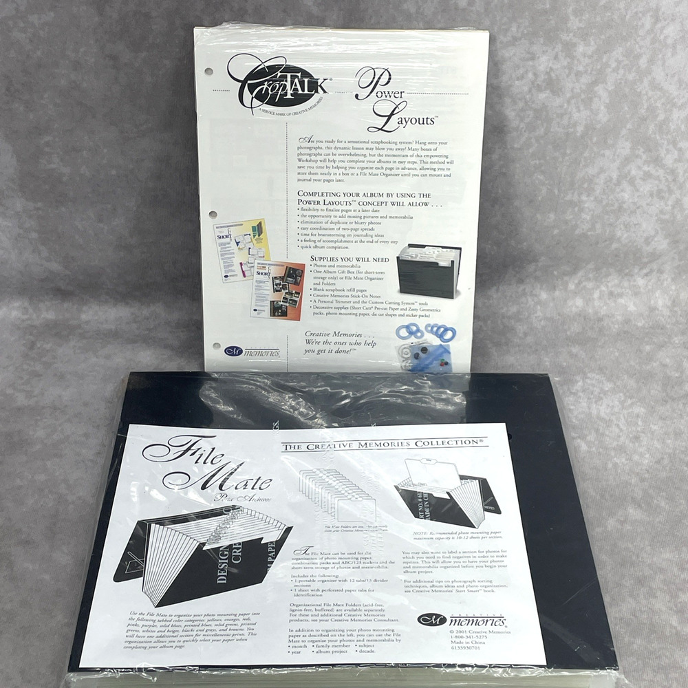 Creative Memories File Mate Accordion Organizer Storage & Crop Talk Power Layout
